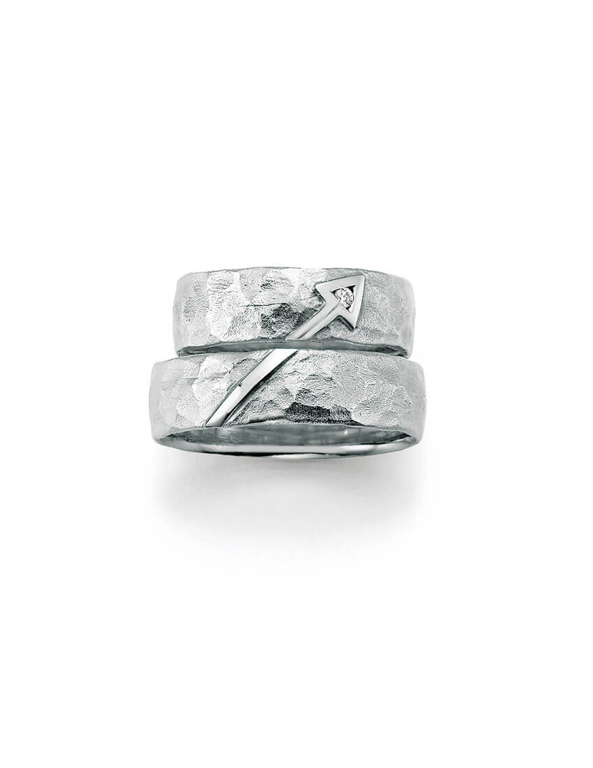 Hochzeitsringe in Silber inklusive Brillanten